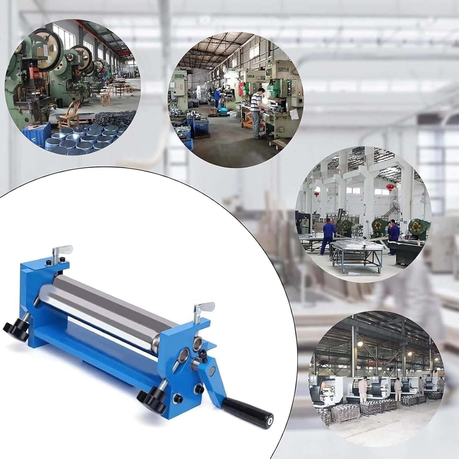 Adjustable Metal Bending Machine, 320mm Sliding Roller for Steel and Aluminum Plates, for Domestic and Industrial Use~/