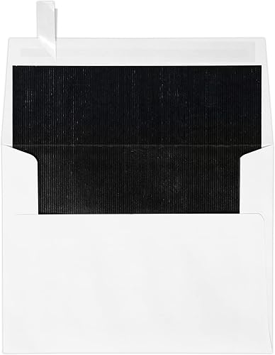 Vista 52 de LUXPaper Sobres de invitación con forro de aluminio A9 Despegar y prensar 5 3/4 pulgadas x 8 3/4 pulgadas Blanco con forro LUX dorado 60