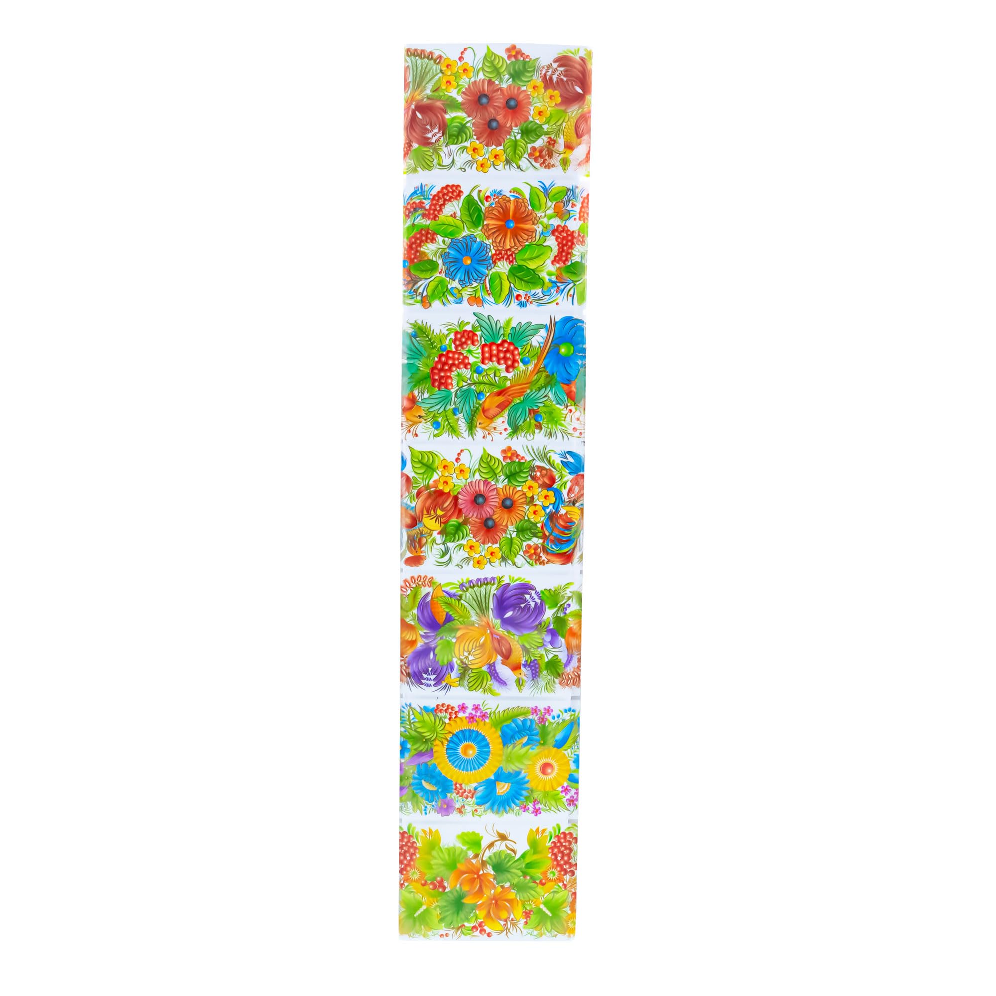 7 Petrykivka Folk Art Flowers, Berries & Birds Ukrainian Easter Egg Decorating Wraps Heat Shrink Sleeves