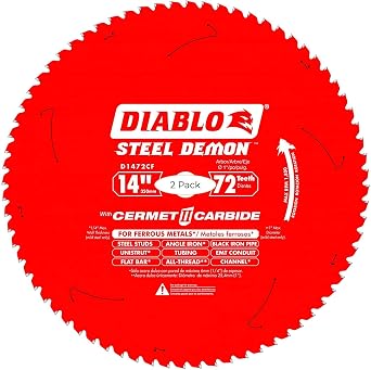 Diablo D1472CF 14-inch Steel Demon 72T Cermet II Carbide Ferrous Metal Saw Blade Tw k