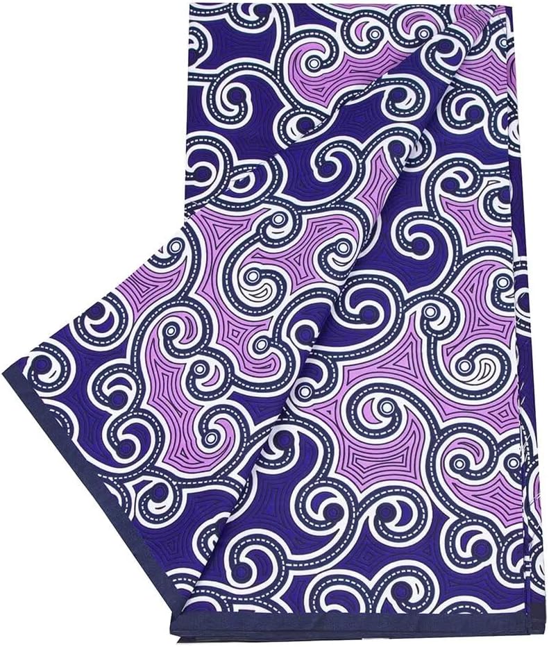 Ankara Fabric African Wax Printed Polyester Fabric 6 Yards DIY Craft Sewn Party Dress Material