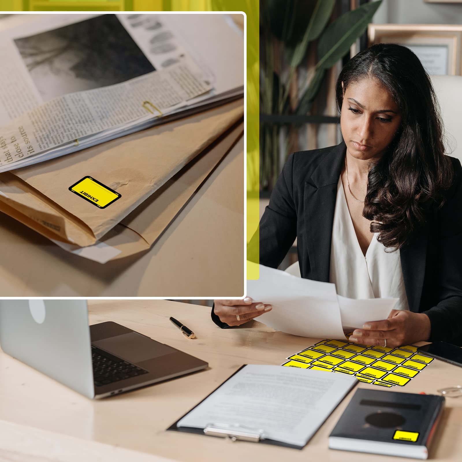 Snapklik.com : Tinlade 500 Pcs Legal Exhibit Labels 1.65 X 1 Inches ...