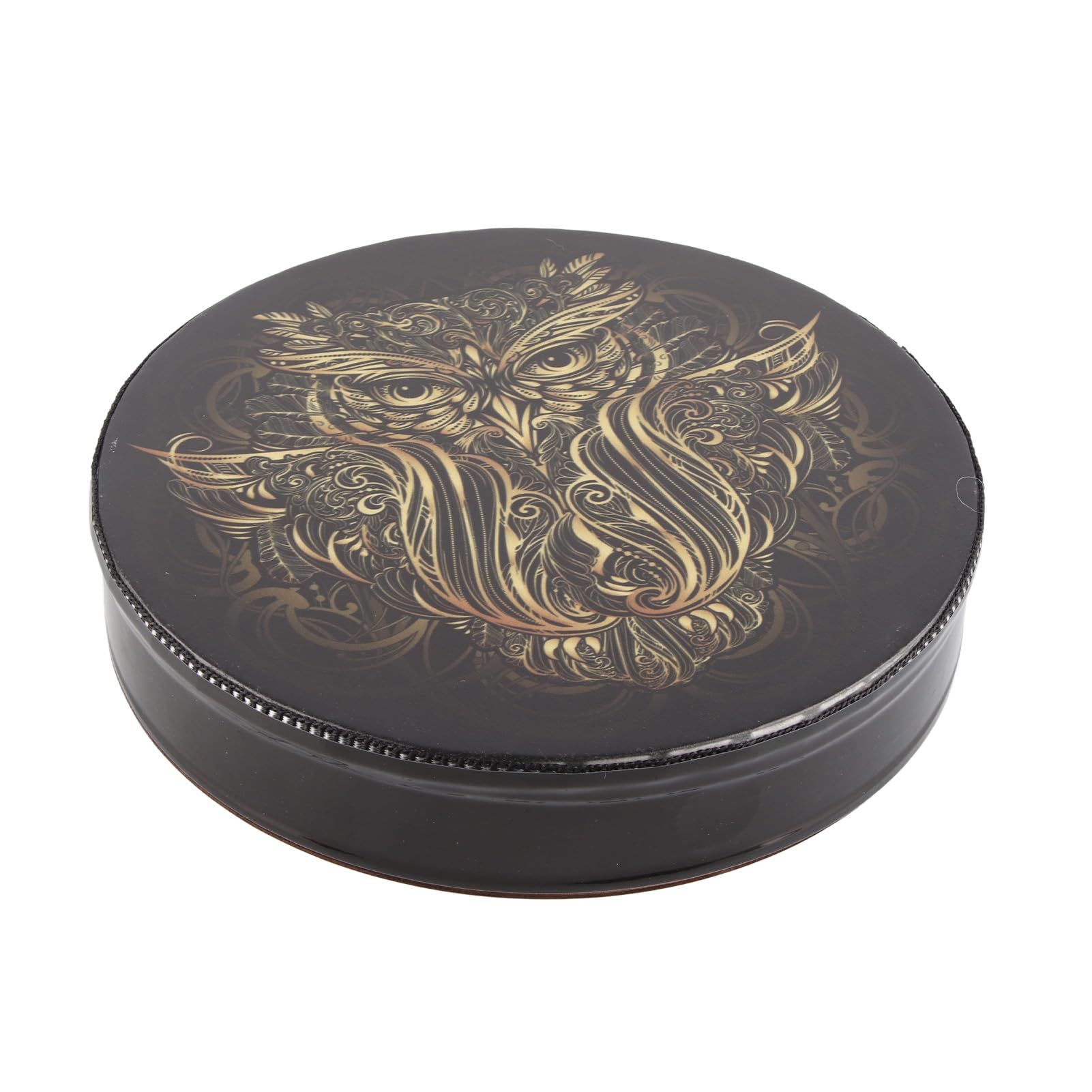 MISNODE Owl's Soul Shaman Drum, Siberian Drum, 9.8 in Shaman Drum Spirit Music Shamanic Drum, Symbol of The Siberian Drum Spirit Music, The Tree of Life(Owl)