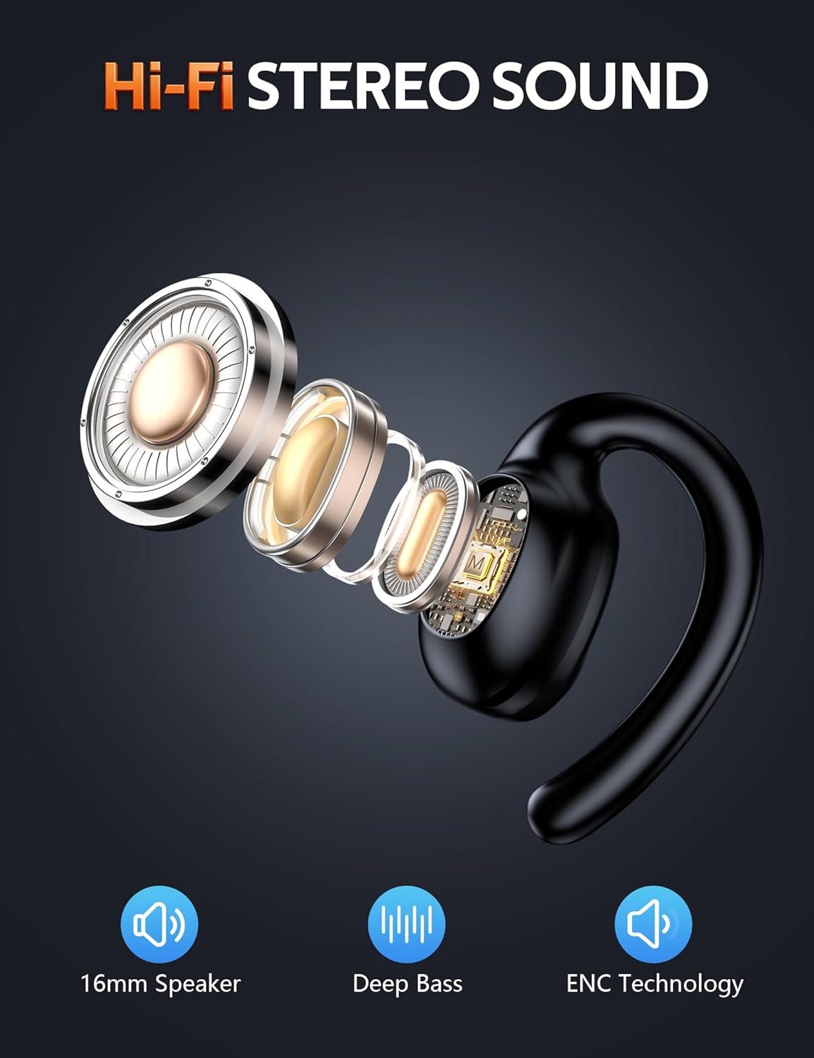 Ai Translation Earbuds Real Time 144 Language Translator Earbuds Audifonos Traductores Inglés Español 4 in 1 Translator Device with 9 Working Modes for Travel Business Learning Black