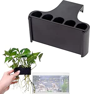 PATKAW Aquarium Pflanzenständer Set - 4 Stück Hängekörbe Für Wasserpflanzen | Aus Robustem Kunststoff