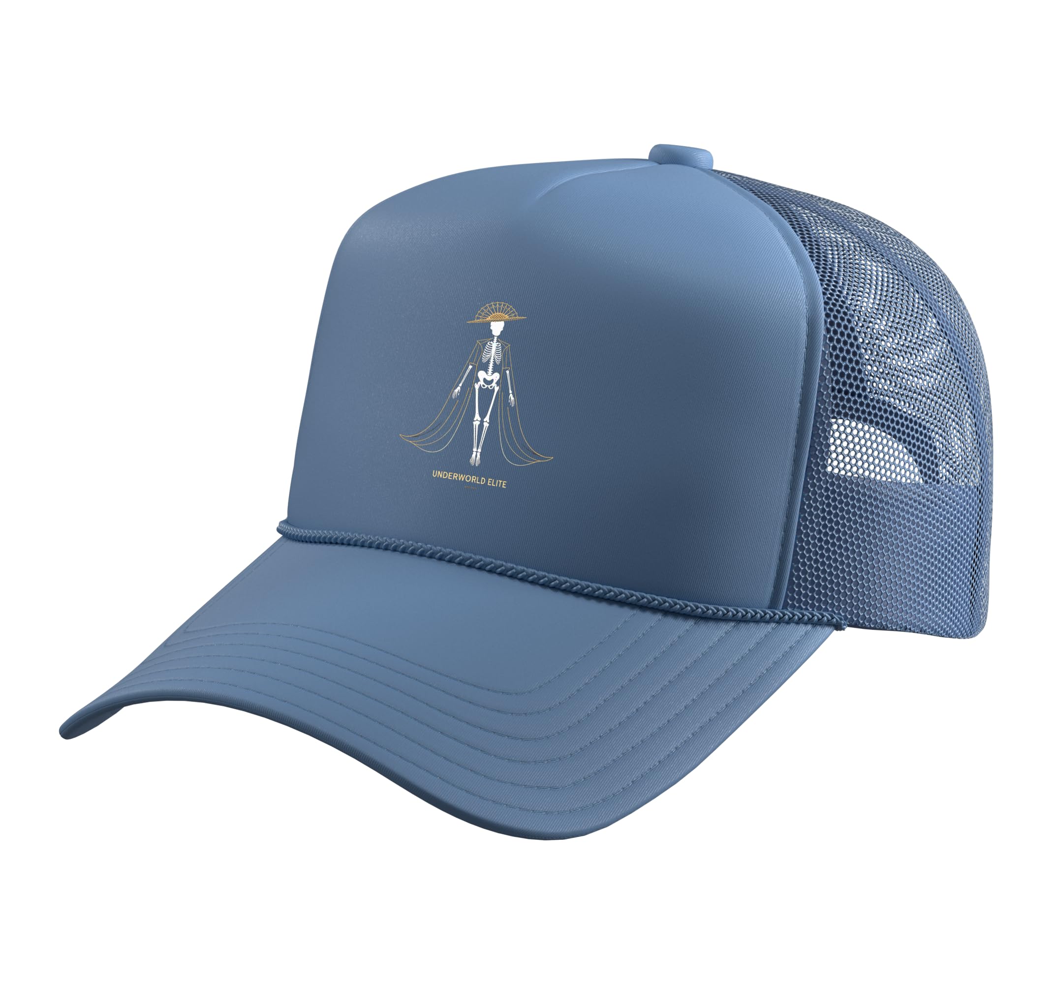 Underworld Elite Skeleton Halloween Costume Trucker Hat with Adjustable Mesh Back