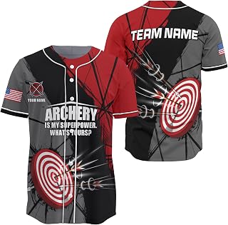 Custom Made Axe Throwing Button Down Baseball Jerseys with 3D Axe Graphic Sports T-Shirt