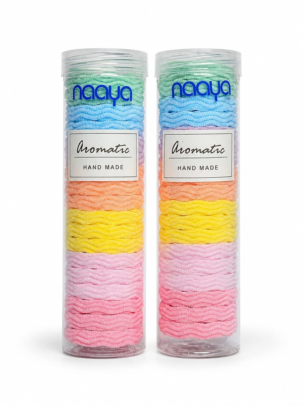 Aromatic Hair Band Ties Pack Of 2 | A soft, rippled wave fabric texture that grips hair securely without pulling, snagging, or leaving harsh creases-picture-49