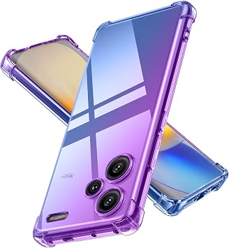PNEWQNE Compatible Redmi Note 13 Pro+ 5G Case Gradient Clear Shockproof