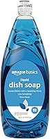 Amazon Basics Dish Soap Liquid: Powerful Grease-Cutting, Fresh Scent, Phosphate-Free, 50 Fl Oz for Sparkling Clean Dishes