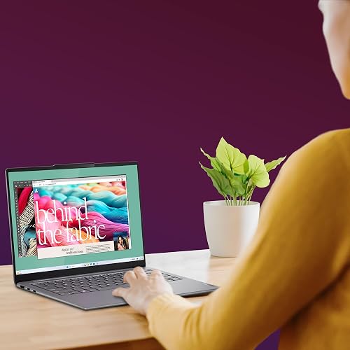 Lenovo Yoga Slim 7 14IMH9 - Ordinateur Portable 14'' WUXGA OLED (Intel Core Ultra 5 125H, RAM 16Go, SSD 512Go, Intel Arc Graphics,Windows 11 Home) Clavier rétroéclairé AZERTY FR - Lunaire Gris - 2