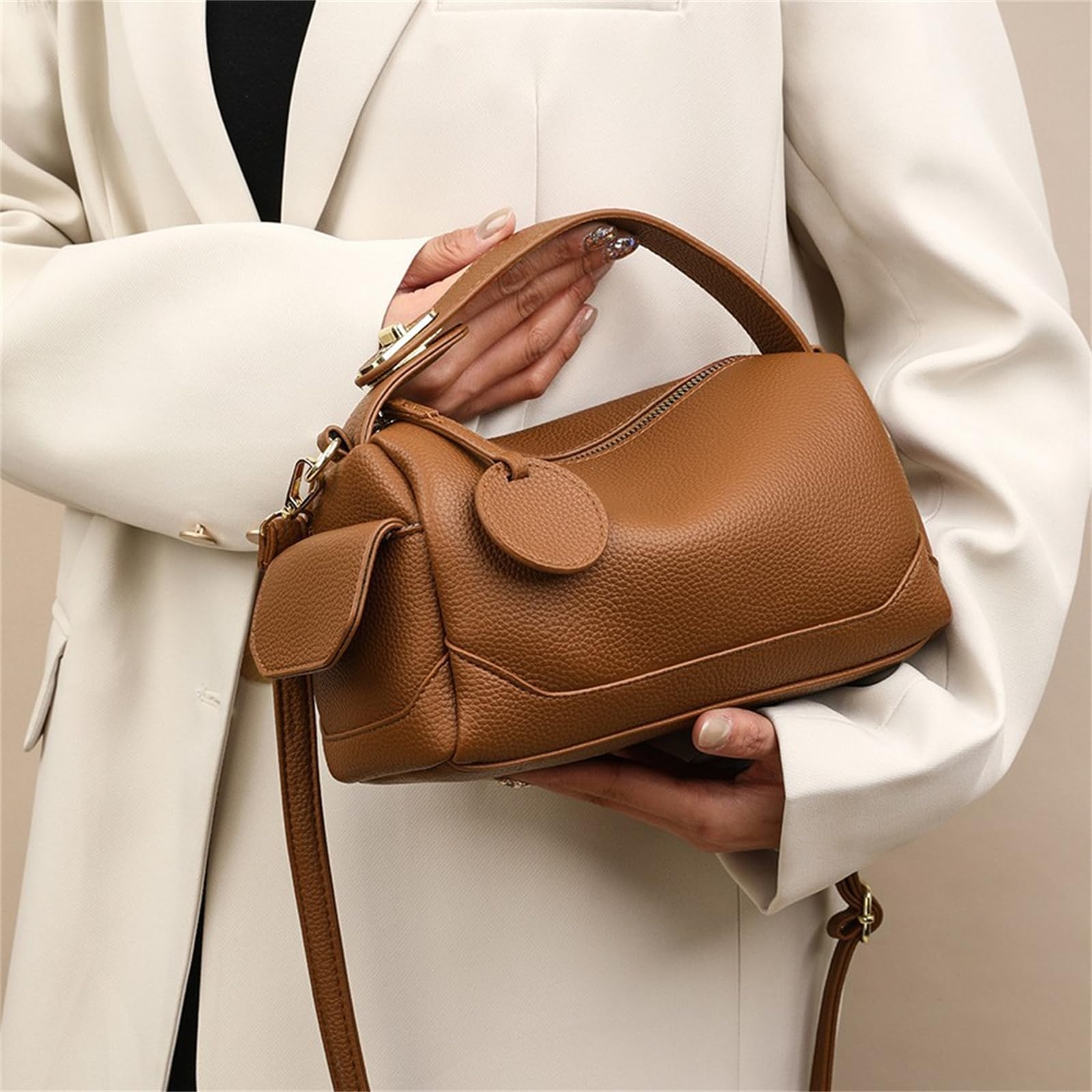 Umhängetasche Mit Großem Fassungsvermögen Für Pendler, Damen, Handtasche Umhängetasche-schwarz