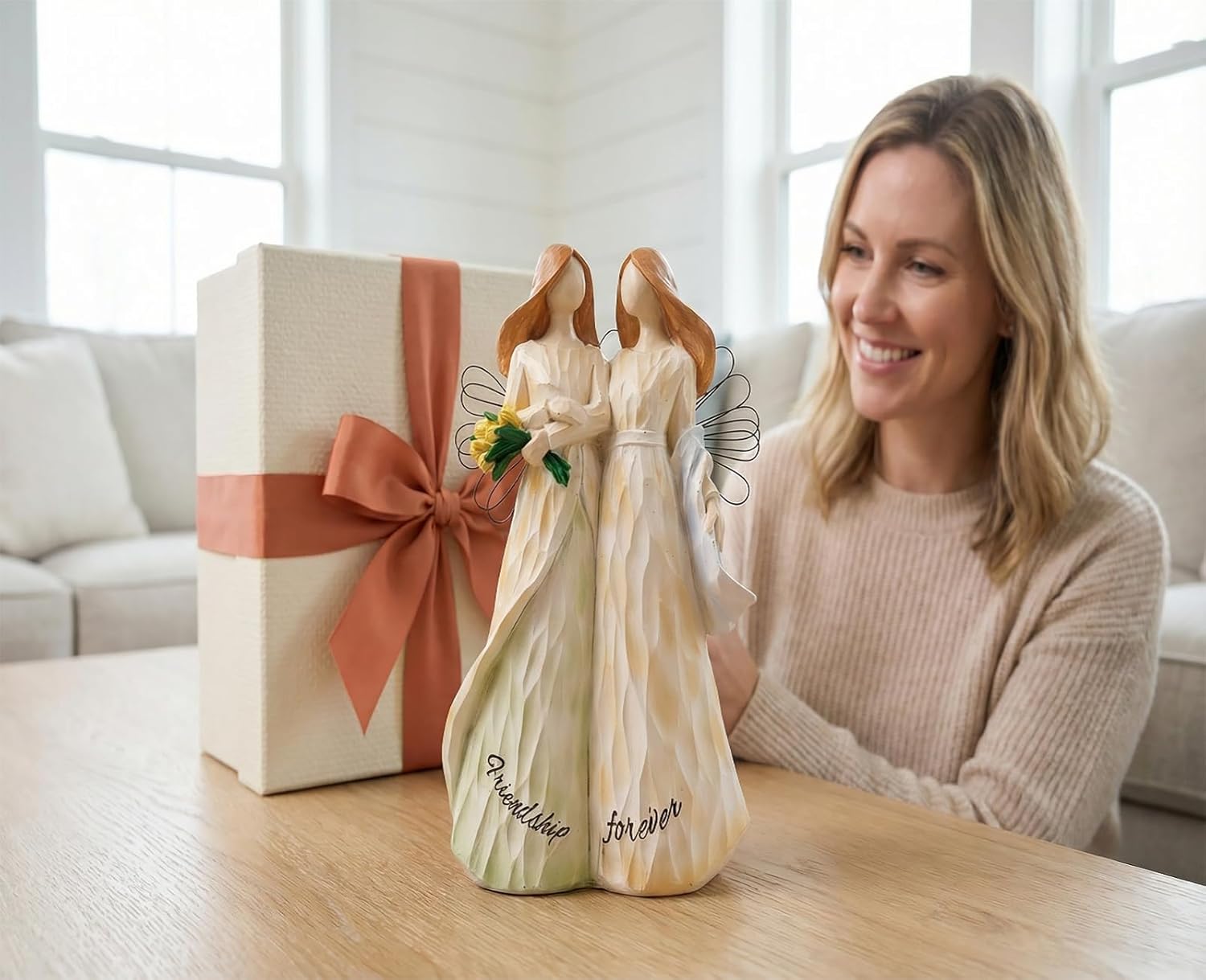 Best Friend Birthday Gifts for Women- Sister Figurines for Birthday Party Decorations,Sister Gifts from Sister and Bestie Gifts