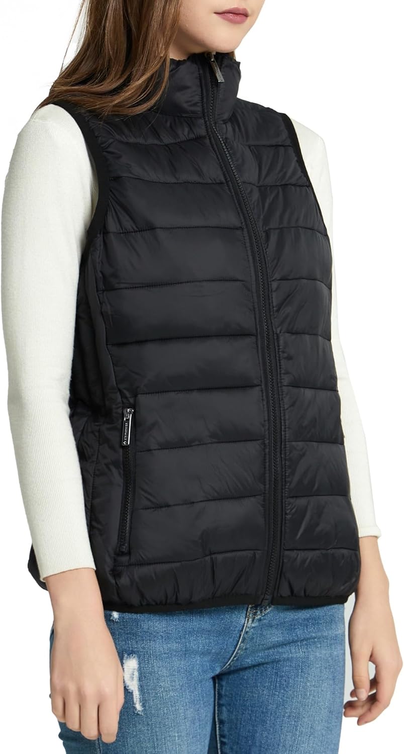 Alpine Swiss Jodie Womens Puffer Vest Down Alternate Insulated Vest Jacket Packable Layering Outerwear Windproof Zip Pockets - Image 4