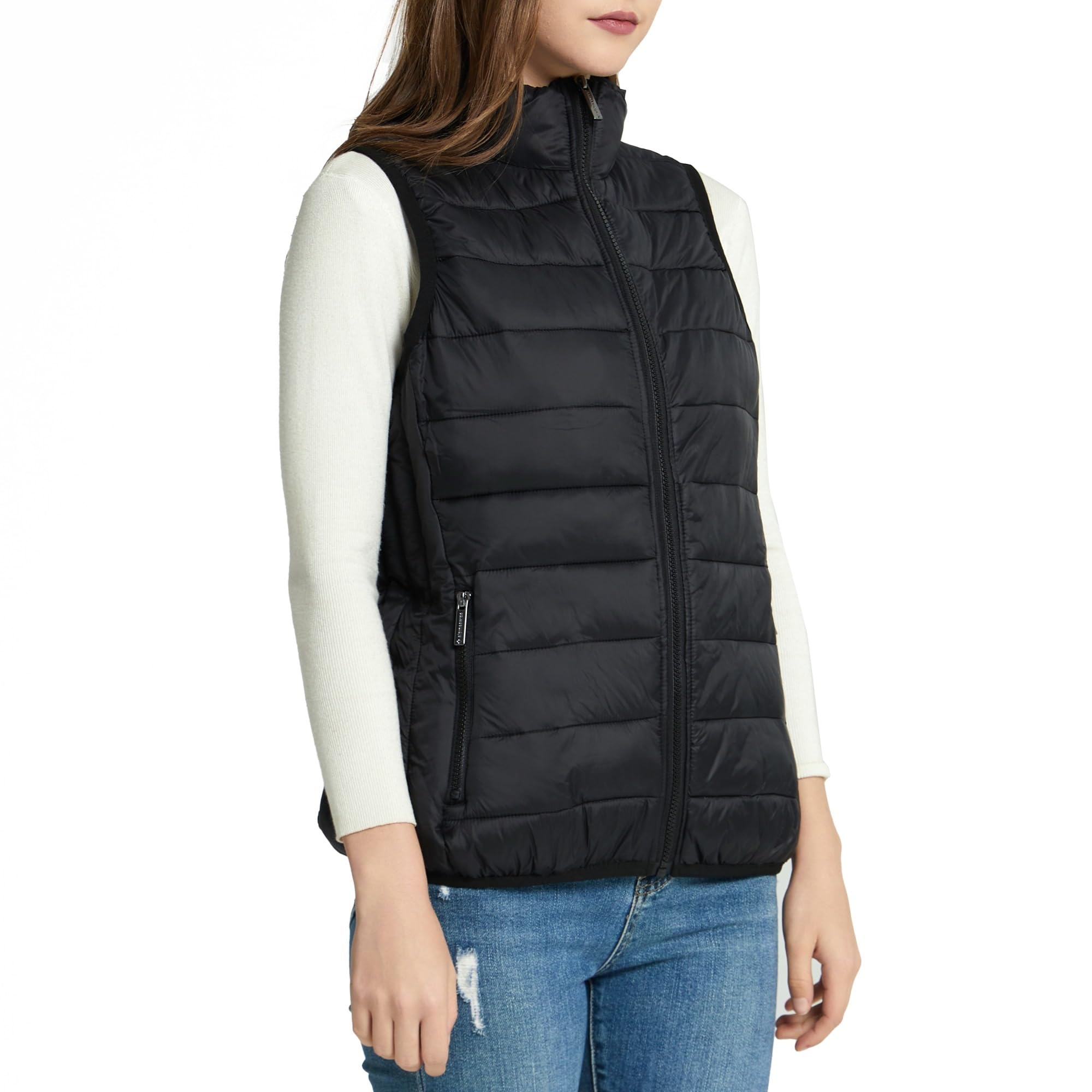 Alpine Swiss Jodie - Piumino da donna in piuma, isolante, ripiegabile, con tasche con cerniera, antivento