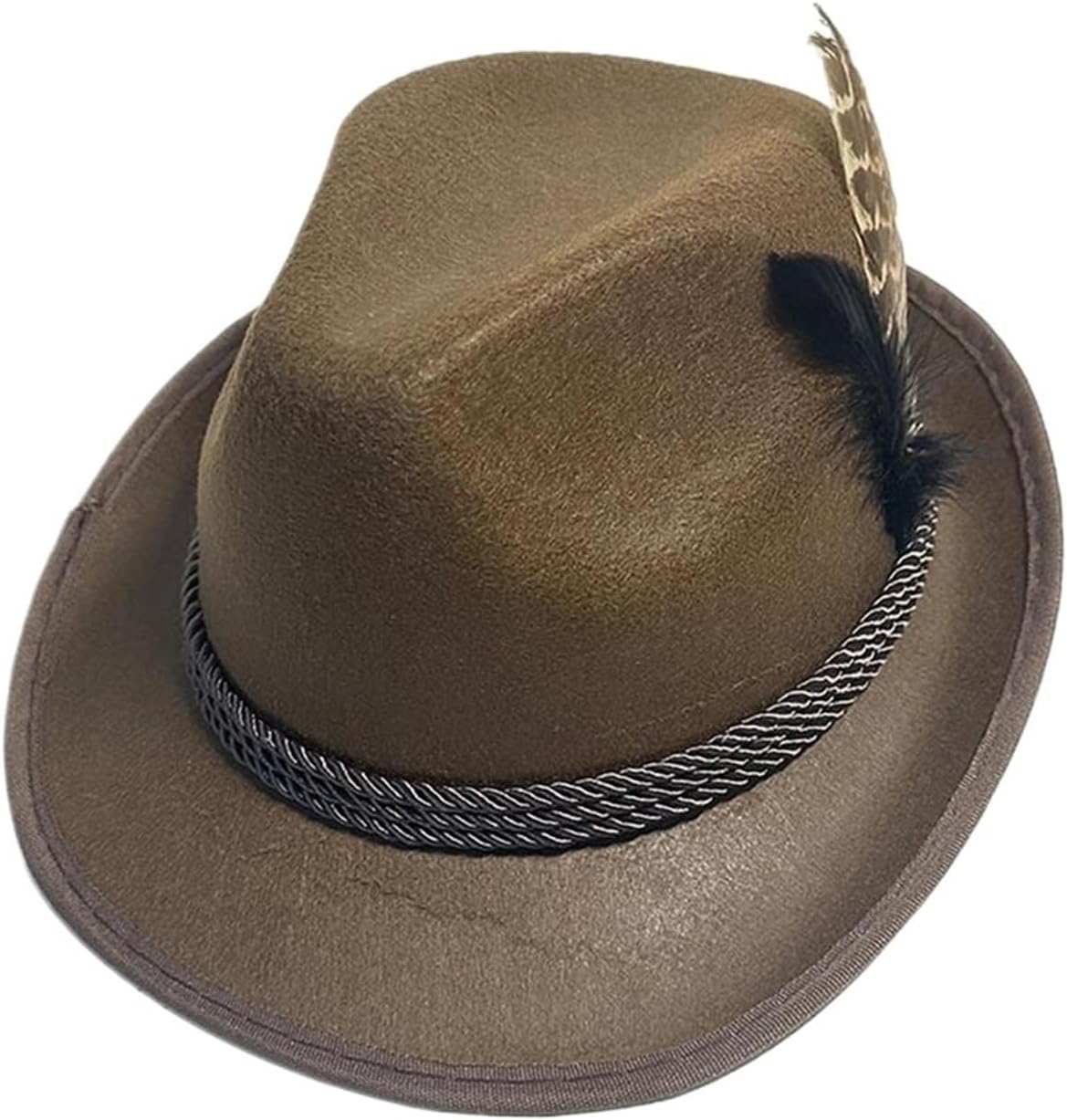 Fedora Unisex Jazz Feather Felt Hat Costume Cosplay Cap for Cosplay, Weddings