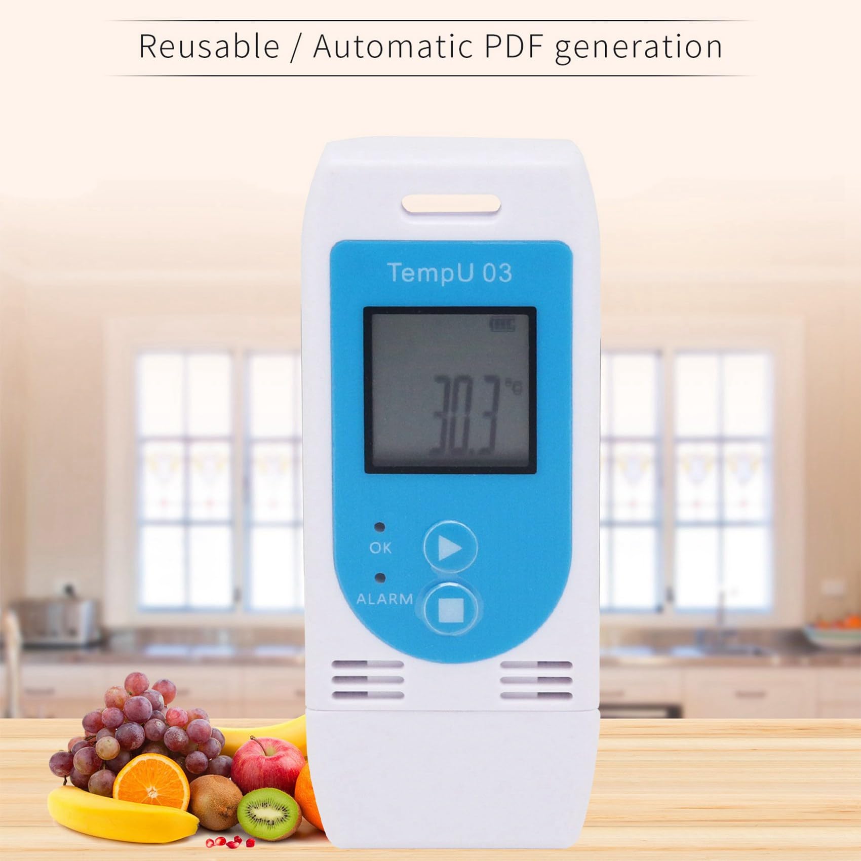 6X TempU 03 Registrador de Datos de Temperatura y Humedad USB Reutilizable TEMP Registrador de Datos Medidor de Registro de Humedad