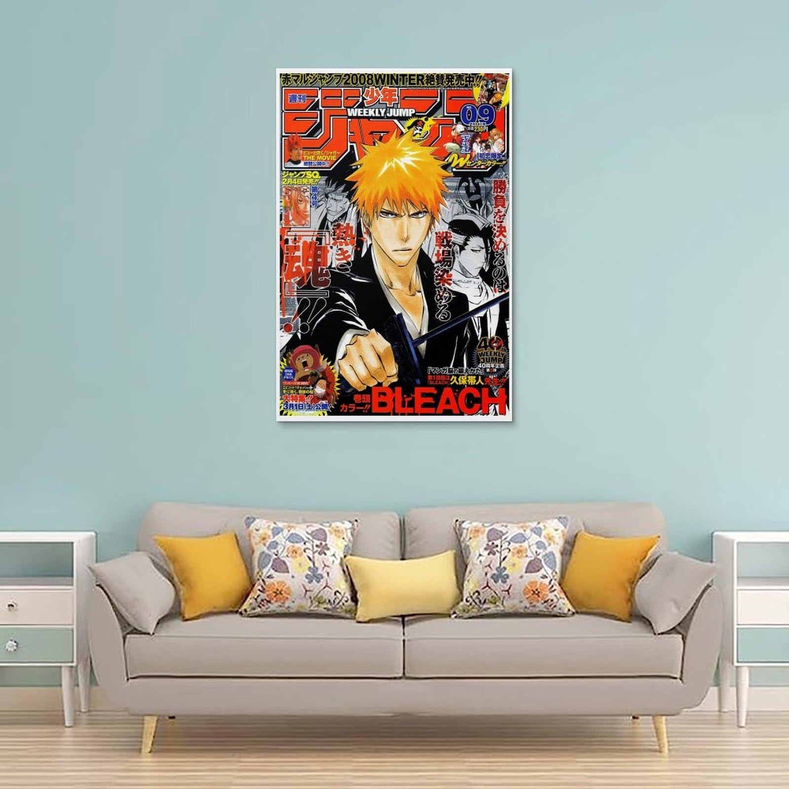 Poster D'Anime Bleach Vintage Avec Couverture Musicale - Affiche Chambre 30x45 Cm, Avec Ou Sans Cadre, Haute Résolution