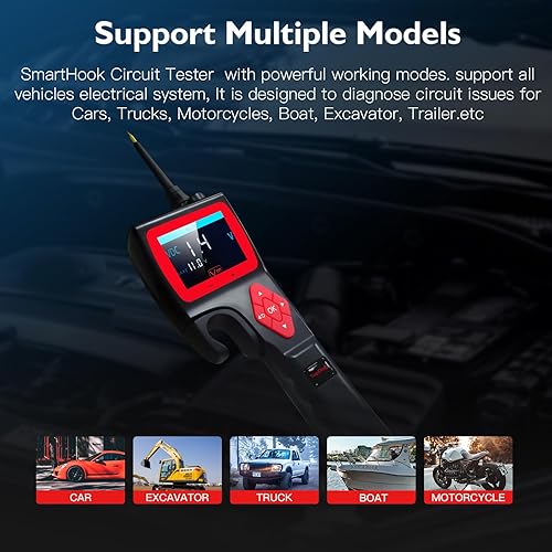 Miniatura 4 de Probador de circuito automotriz original TopDiag P200, kit de sonda de circuito de potencia, 9  30 V con multímetro (P200)