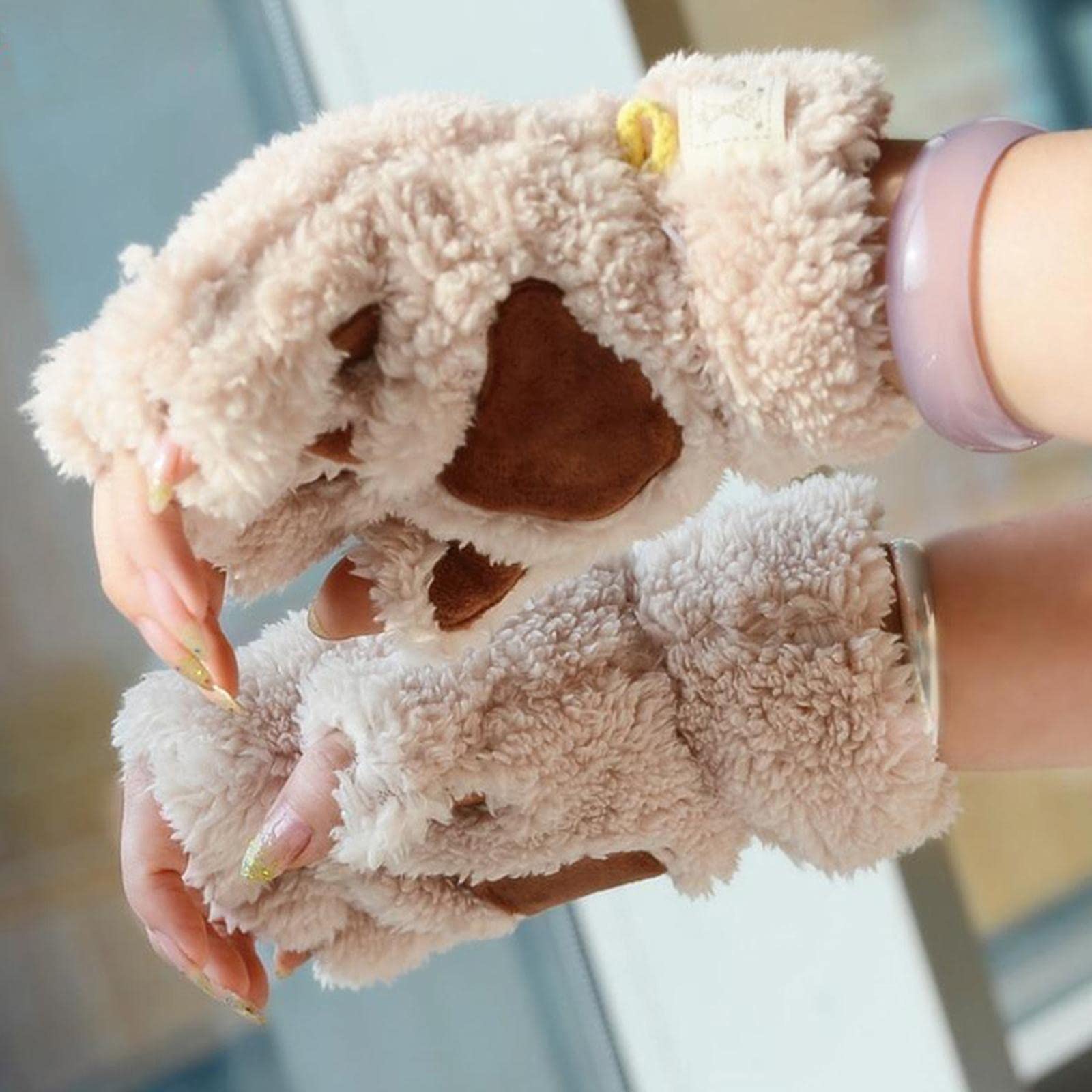 Cat Claw Paw Women Gloves Half Finger Fingerless Winter Soft Warm Mittens Beige|Clothing Shoes & Accessories |Womens Accessories |Gloves & Mittens|1 Pair Gloves|Accessories, Organizer, Storage, Holder-image-49
