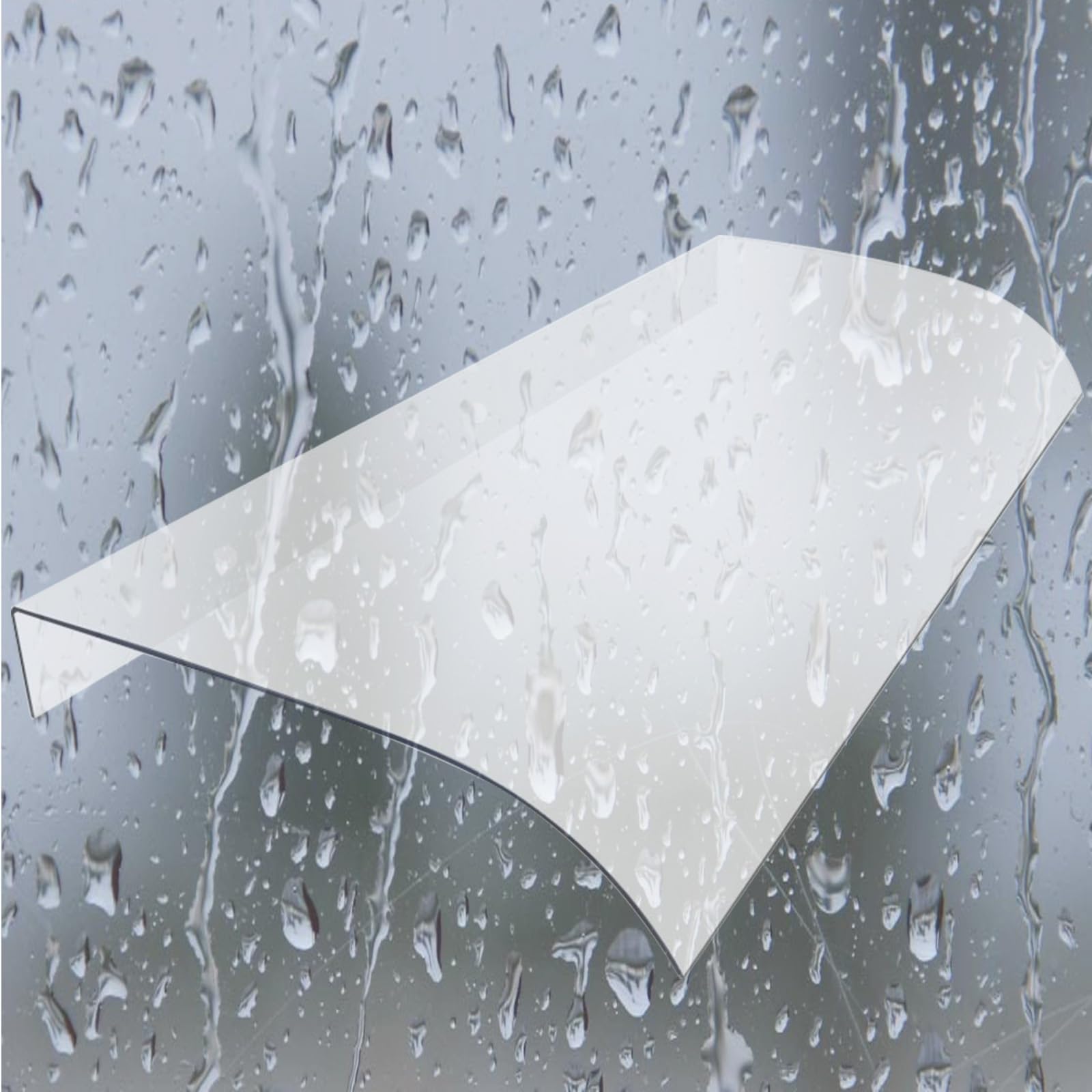 Zadaszenie pod drzwi wejściowe z poliwęglanu – odporna na warunki atmosferyczne markiza do wejścia 50 x 120 cm, ochrona przed deszczem i śniegiem, dostępna w rozmiarach 40150 cm, trwały i stylowy
