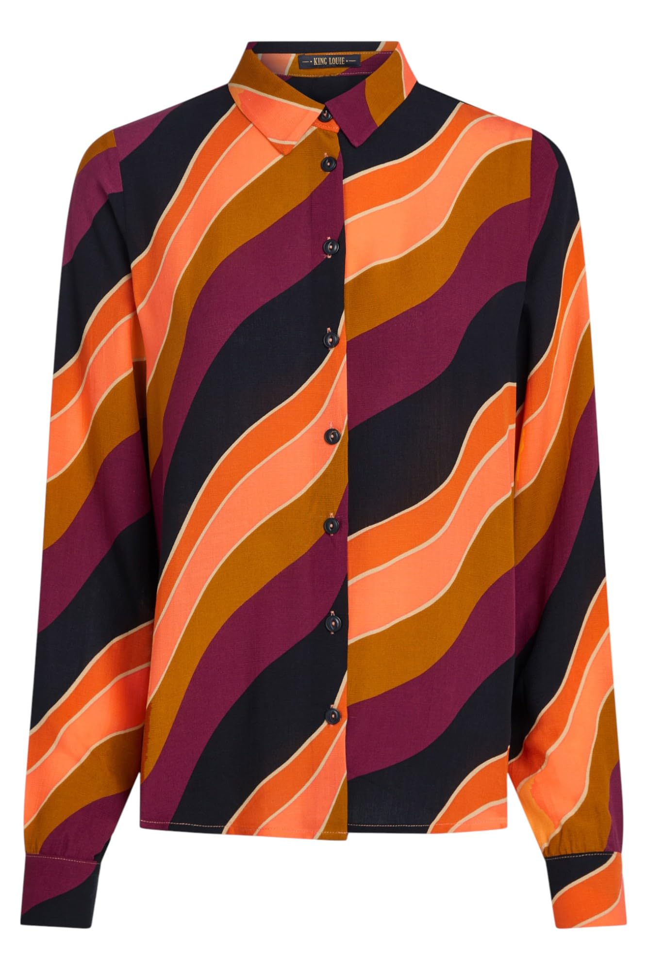 King Louie Blusa para mujer con estampado gráfico Masie Blouse Razzle