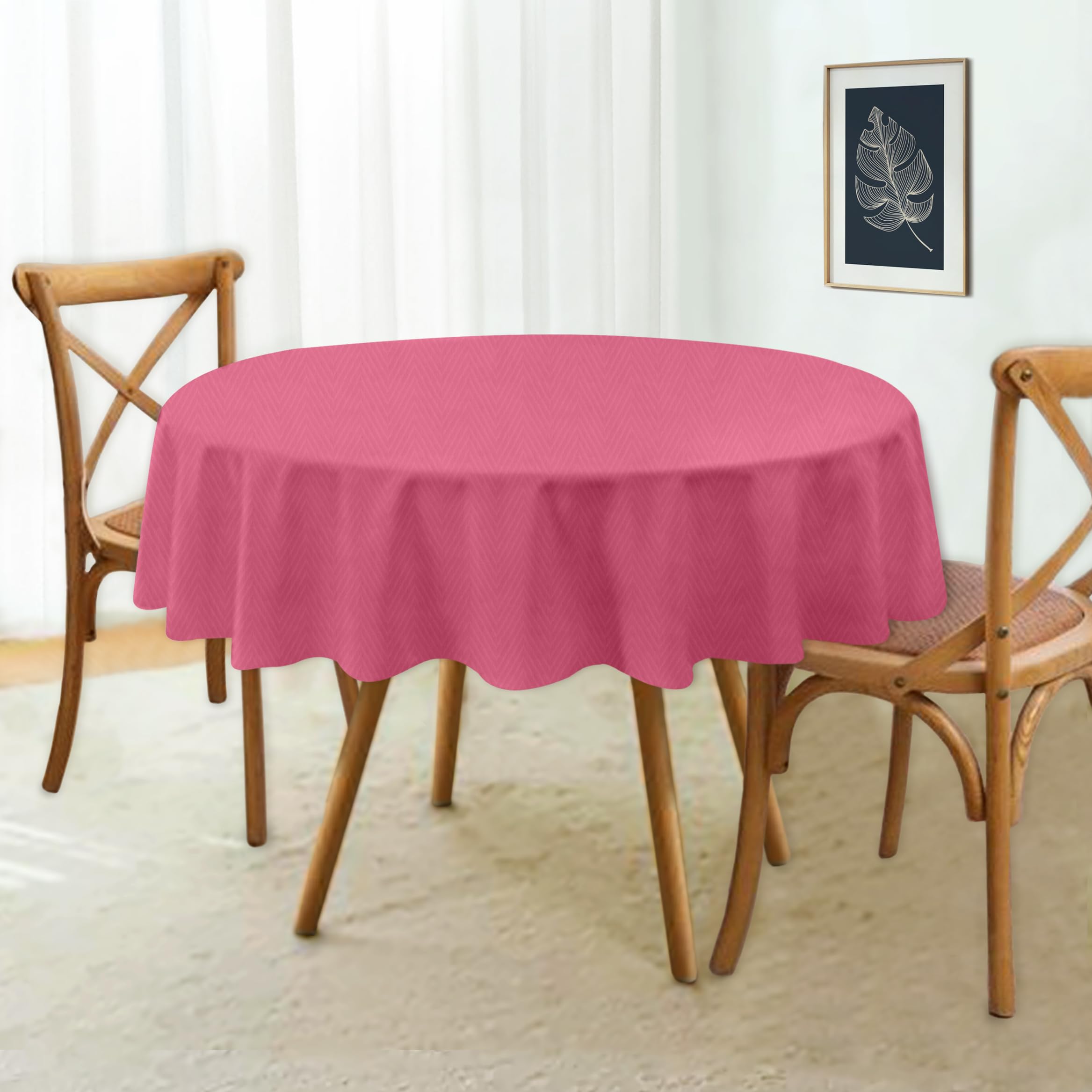 Oasis Home Collection Cotton Solid Round Table Cloth; 2 Seater (Pink) (B07V9NGCFG) Amazon Price History, Amazon Price Tracker