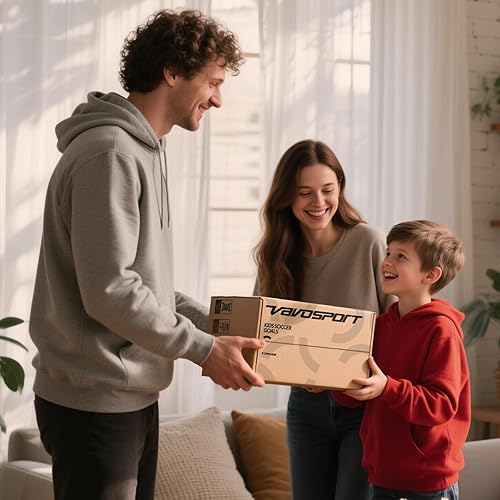 Miniatura 8 de Juego de porterías de fútbol para niños para patio trasero  2 de 6 x 4 pies, equipo de entrenamiento de portería de fútbol portátil, red de fútbol
