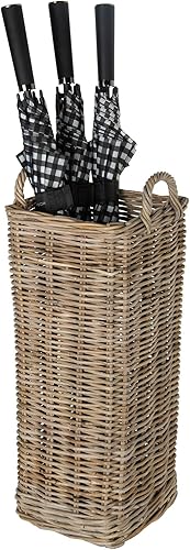 Miniatura 5 de KOUBOO Kobo - Paragüero cuadrado con cierre de metal para agua, cesta de almacenamiento gris