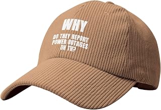 Why Do They Report Power Outages On Tv Corduroy Baseball Cap Vintage Adjustable Women's Men's Trucker Cap