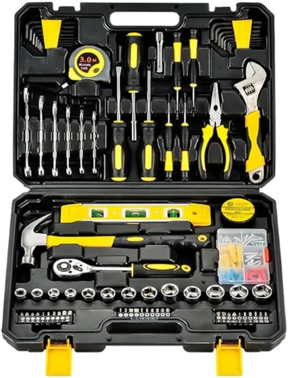 Home Tool Set, Hardware Tool Set, Home Use, DIY, Combination of Hardware Tools, Work Tool Set, Furniture Assembly, Home Maintenance, Repair Tool Set, Convenient Storage Case Included 45 Piece