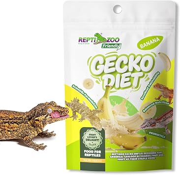 Gecko Food, Fruit Mix Insects Gecko Diet with Banana 2 oz
