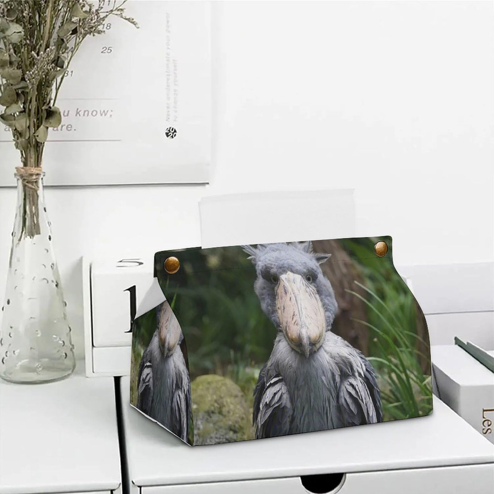 Amazon｜ティッシュケース ハシビロコウ 鳥 ティッシュボックス PU