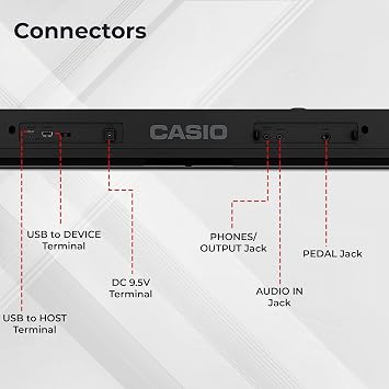 Casio CT-S1 Casiotone 61-Key Portable Digital Keyboard - Black