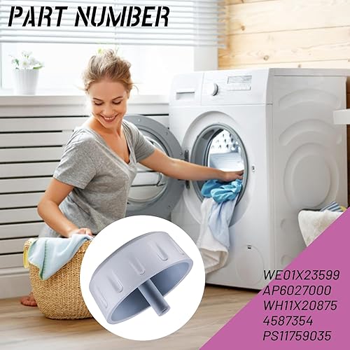 Miniatura 5 de WE01X23599 Perilla de repuestoperilla de lavadora, para GE pomo de lavadora WH11X20875 (1 unidad)