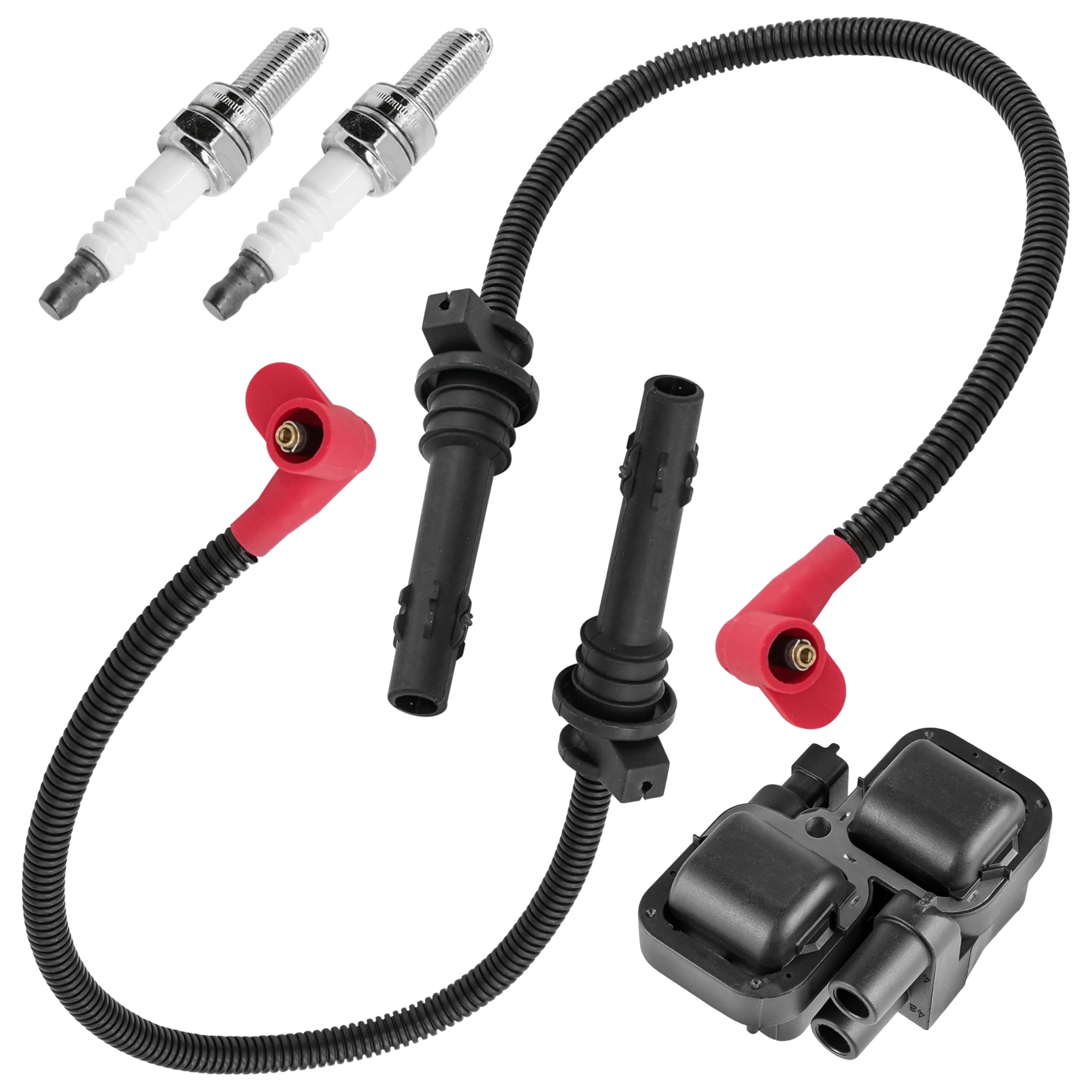 Caltric Spark Plug Wires With Ignition Coil For Polaris RZR XP 1000 2014-2023