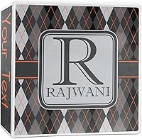 Vista 8 de Carpeta personalizada de 3 anillas moderna y elegante con rombos - 1 pulgada