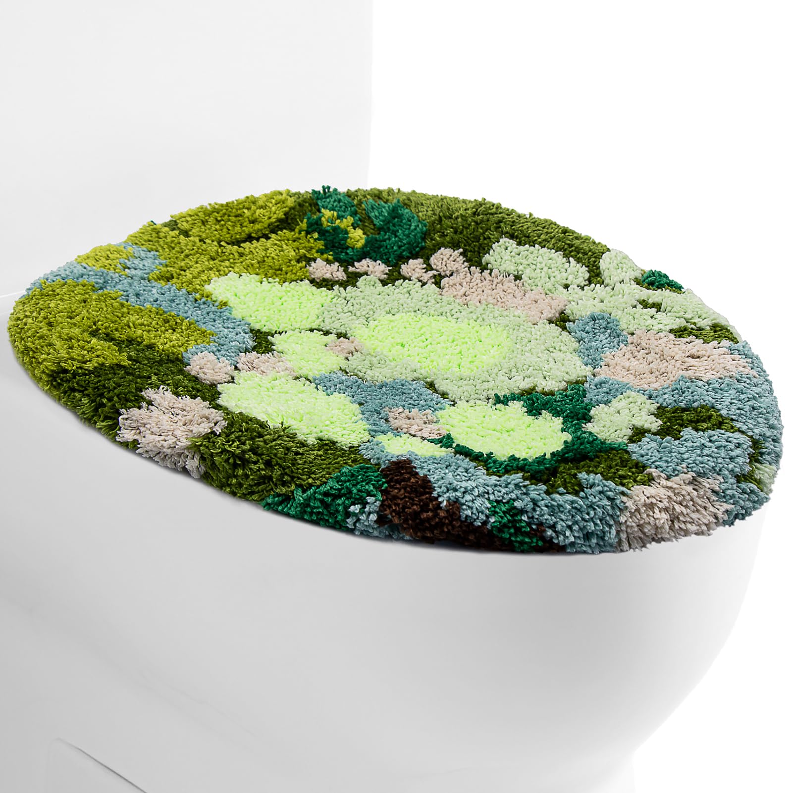 Tapis de bain touffeté Insun absorbant et lavable avec envers antidérapant pour salle de bain