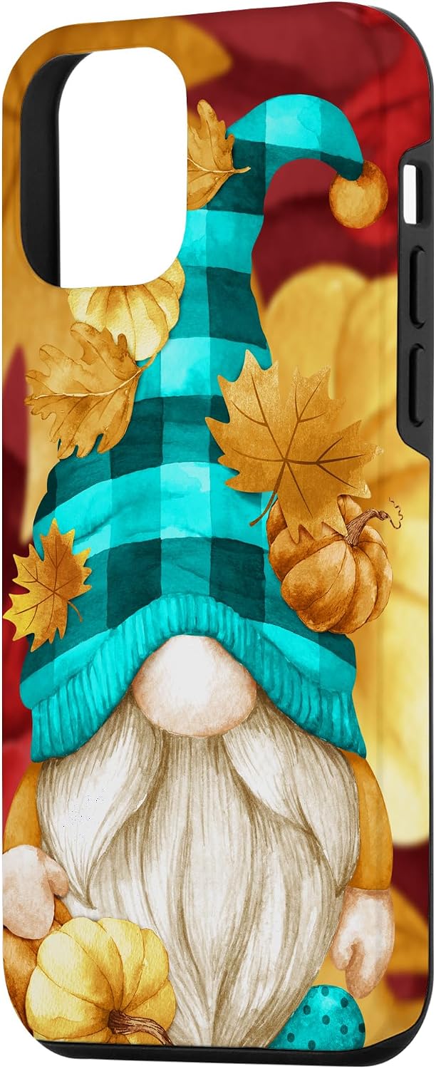 iPhone 12 mini Buffalo Plaid Gnomie Cute Autumn Accessories With Fall Gnome Case