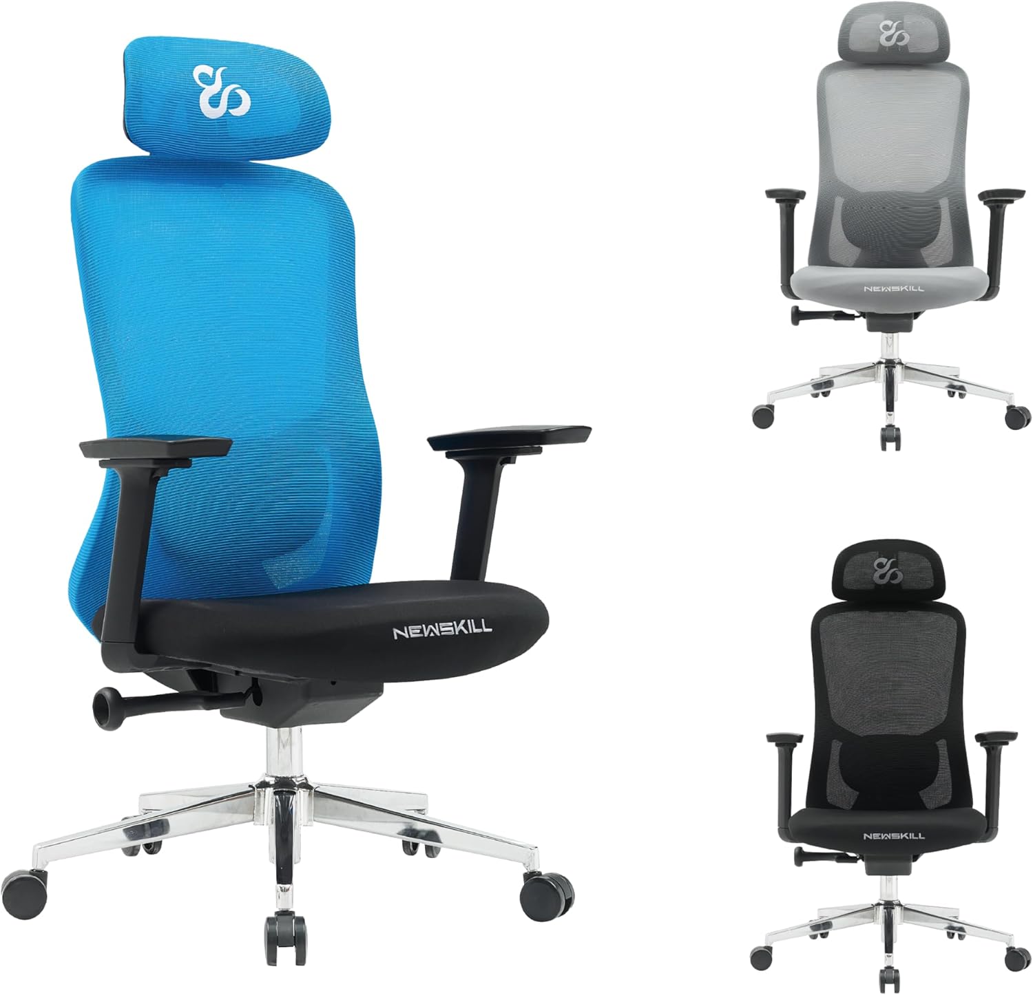 Silla de escritorio Newskill Nue Negro-Azul por 61,95€ ¡¡66% de descuento!!