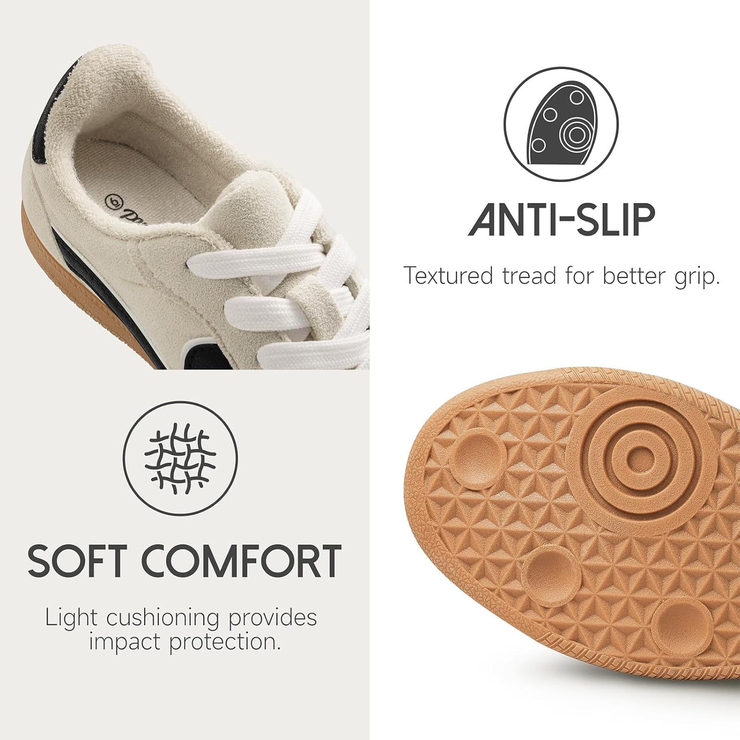 PIZZ ANNU Women's Solara Fashion Sneakers with Comfort Memory Foam Insole Lightweight Casual Walking Tennis Non Slip Skate Shoes for Everyday Travel