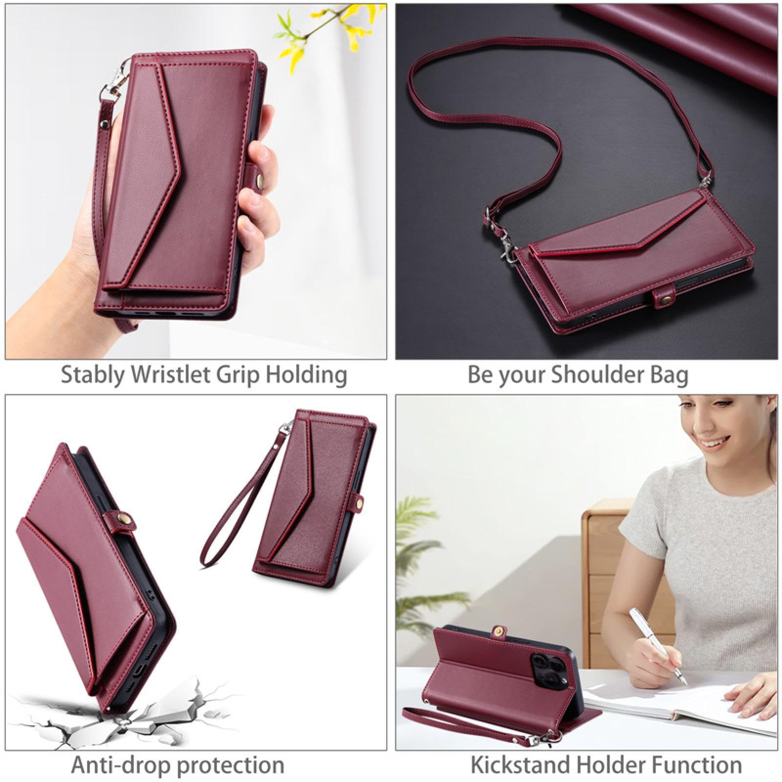 Étui Portefeuille en Cuir avec lanière pour Samsung S20 FE 4G 5G (pour Samsung S20 FE 4G 5G/Violet)