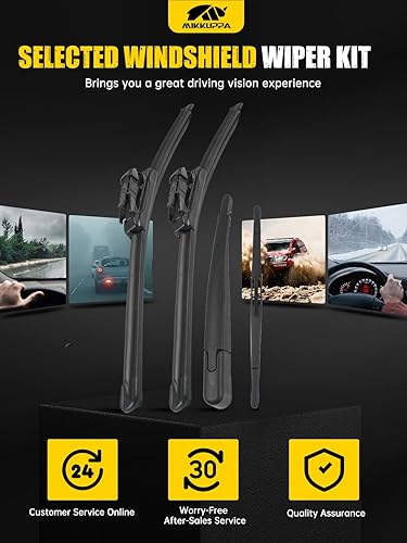 Vista 332 de MIKKUPPA Limpiaparabrisas de 26 pulgadas + 23 pulgadas + 12 pulgadas, repuesto para Mercedes-Benz 2013-2016 GL350 GL450, 2012-2015 ML350 ML550 ML63