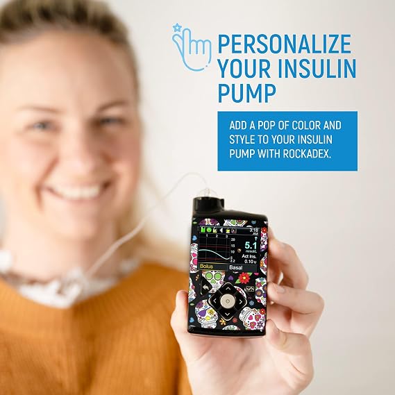 Rockadex - Decal Sticker Compatible for Medtronic Insulin Pump, Quality Vinyl Stickers, Custom Vinyl Decals for Insulin Pump. (Watercolour Floral)