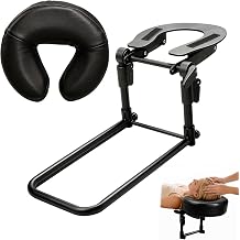 Massage Headrest for Bed, Adjustable Face Cradle Pillow | Under-Mattress Setup for At-Home Use, Fits 6"17" Mattresses, 300 Angle,Memory Foam Face Pillow
