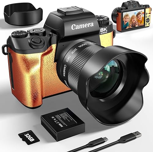 Cámara digital 4K de 56MP para fotografía, cámara de vlogging NIKICAM para YouTube con pantalla abatible de 180, WiFi, zoom digital de 16X, lente de