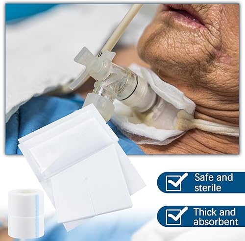 Miniatura 5 de Timgle 400 Piezas Almohadillas de Gasa Dividida de 4" x 4" 6 Capas Esponja de Gasa de Drenaje Dividido No Tejida con Abertura Esponjas de Vendaje