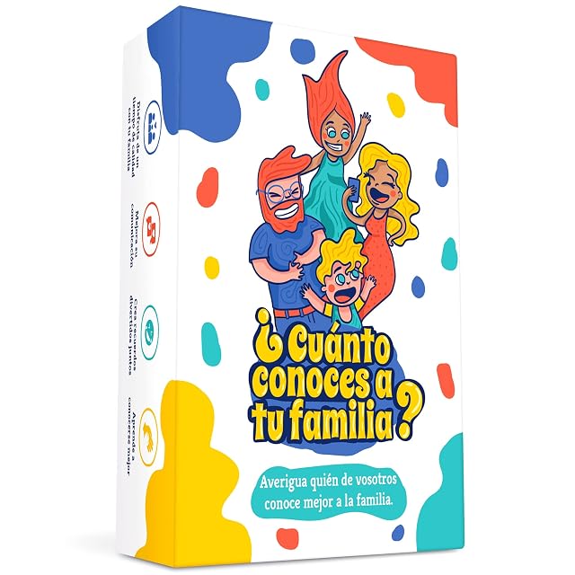 Oh Happy Games - Cuánto Conoces a tu Familia - Juego de Preguntas y Quiz para toda la Familia de 3 a 8 jugadores a partir de 8 años - Juego de Mesa para Reuniones Familiares y Regalo
