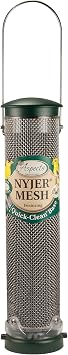 Aspects 439 Nyjer Mesh Birdfeeder with Quick-Clean Base, Spruce, Stainless Steel