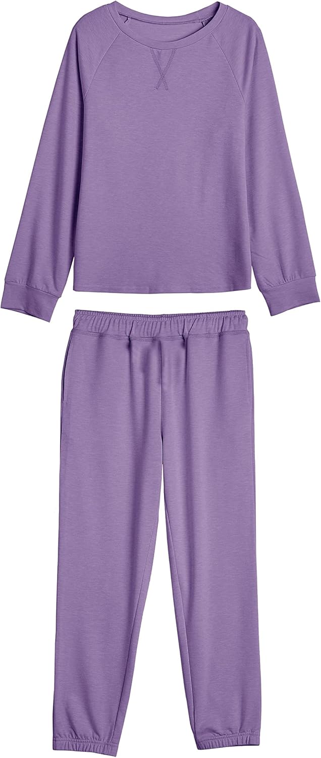 Apbondy Girls Pullover Sweatsuit Casual Sweatpants Loungewear Set Relaxed Tracksuit Workout Sets - Image 3